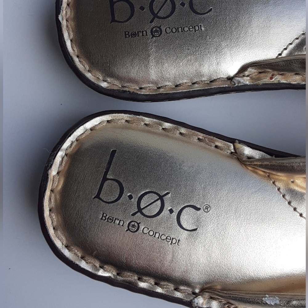 Boc Born Concept Golden Flip Flops View 2
